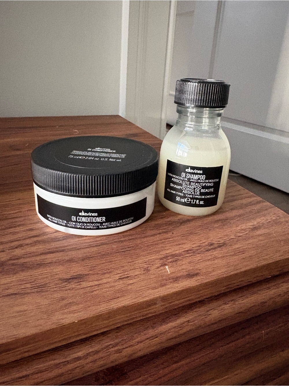Davines OI Shampoo & Conditioner Duo - Black and Cream Packaging